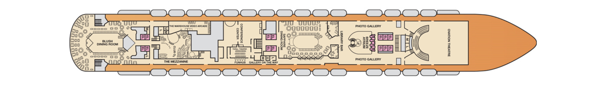 Deck 4 - Mezzanine plan